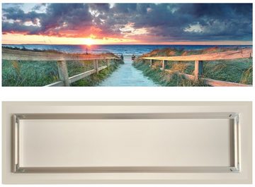 Victor (Zenith) Acrylglasbild Acrylglasbild Ostfriesland Düne Weg zum Strand - Größe: 20 x 60 cm, Landschaften, in 20x60 cm, Glasbilder Natur, Acrylglasbilder Strand / Meer