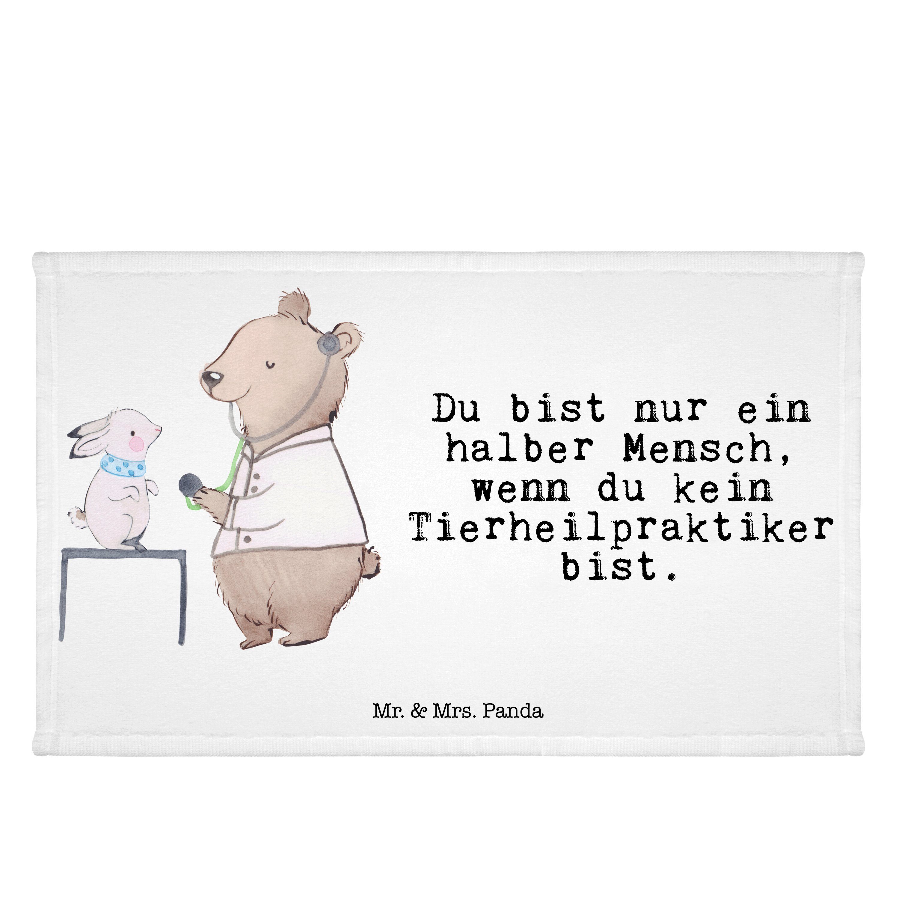 Mr. & Mrs. Panda Handtuch Tierheilpraktiker Herz Weiß Geschenk