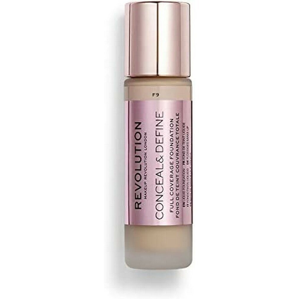 MAKE UP REVOLUTION Concealer Revolution Make Up Conceal y Define Full Coverage Foundation F9 23ml