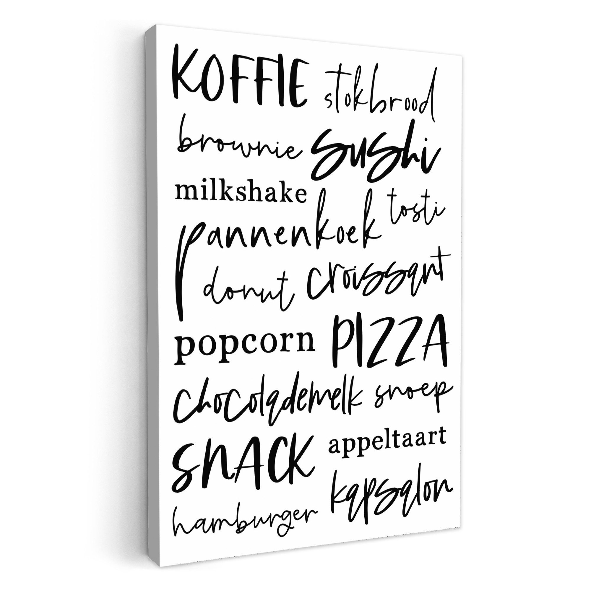 OneMillionCanvasses® Leinwandbild Essen - Speisekarte - günstig online kaufen