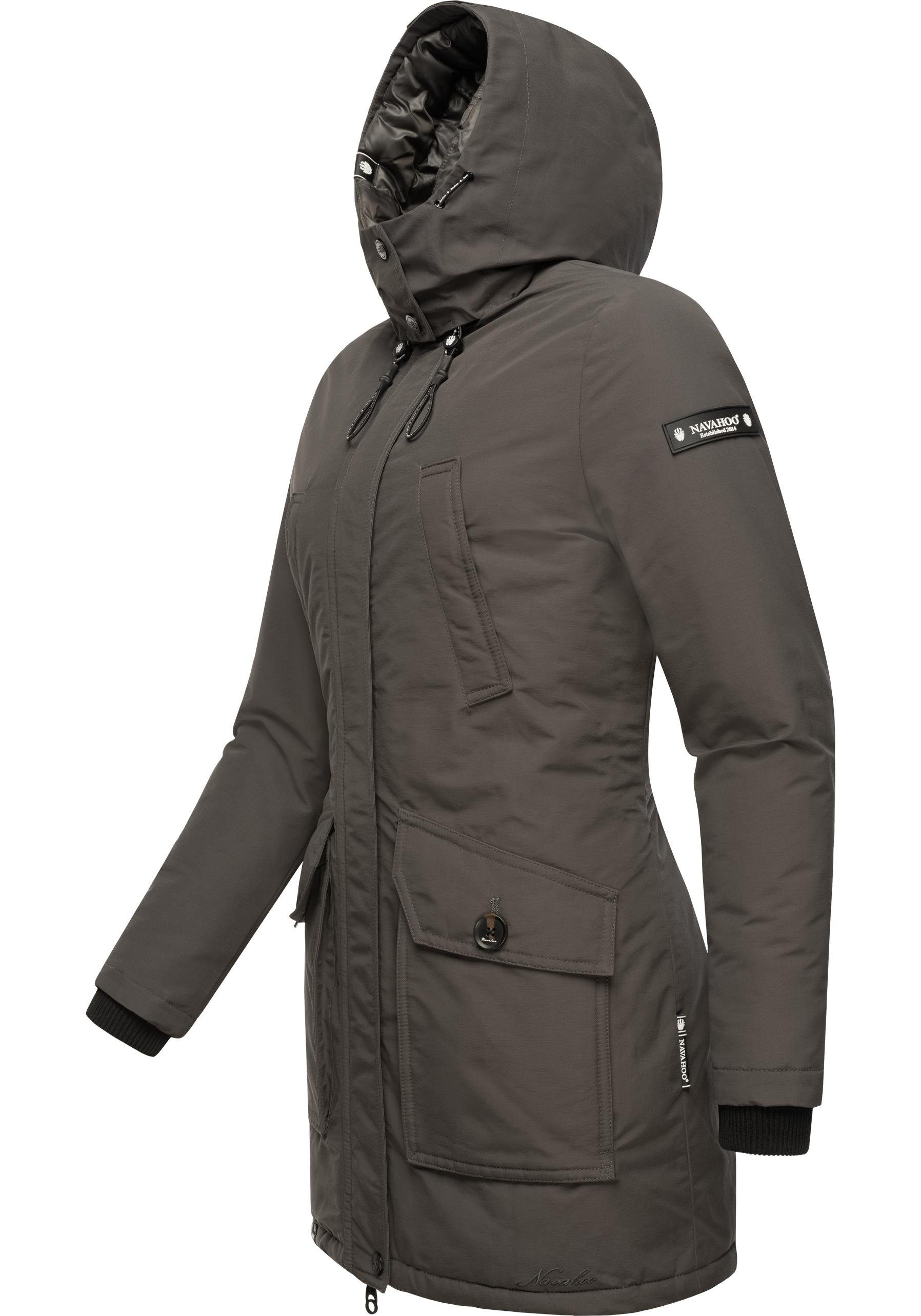 Navahoo Winterjacke Blizzardstorm Warm gefütterter Wintermantel mit Kapuze