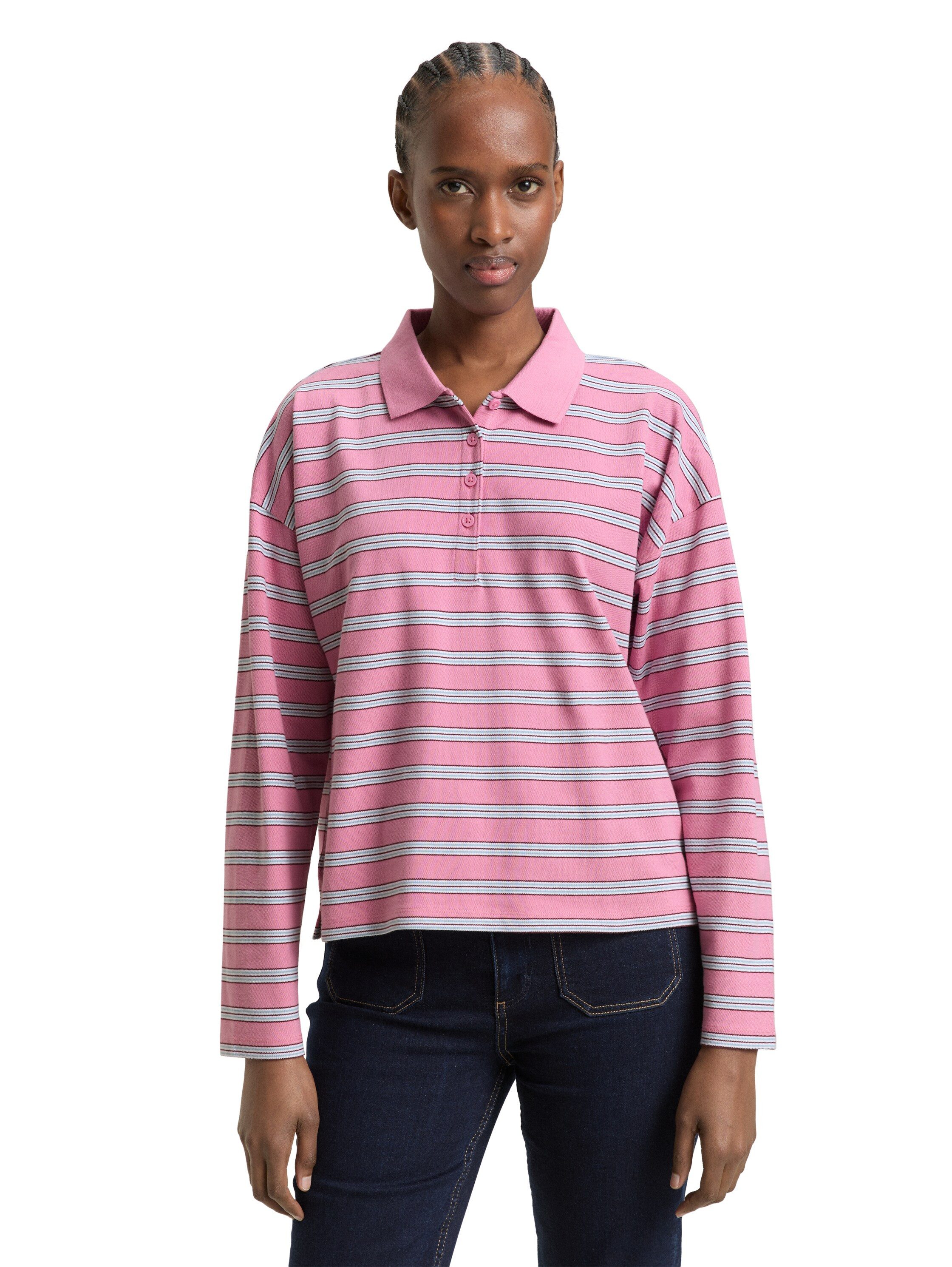 TOM TAILOR Denim Langarmshirt mit Streifen Muster günstig online kaufen