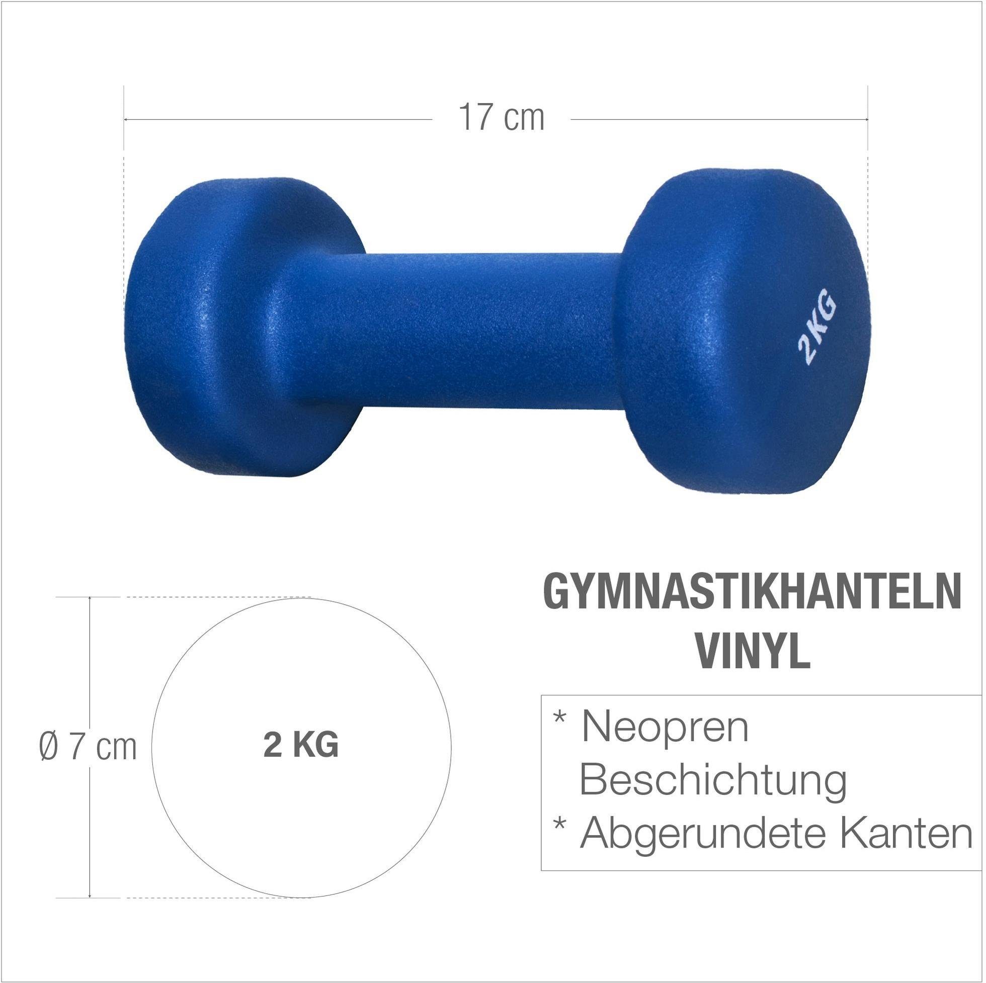(Set) x Vinyl GORILLA SPORTS Royal kg, Gymnastikhanteln 2 Hantel-Set - 4 2 kg