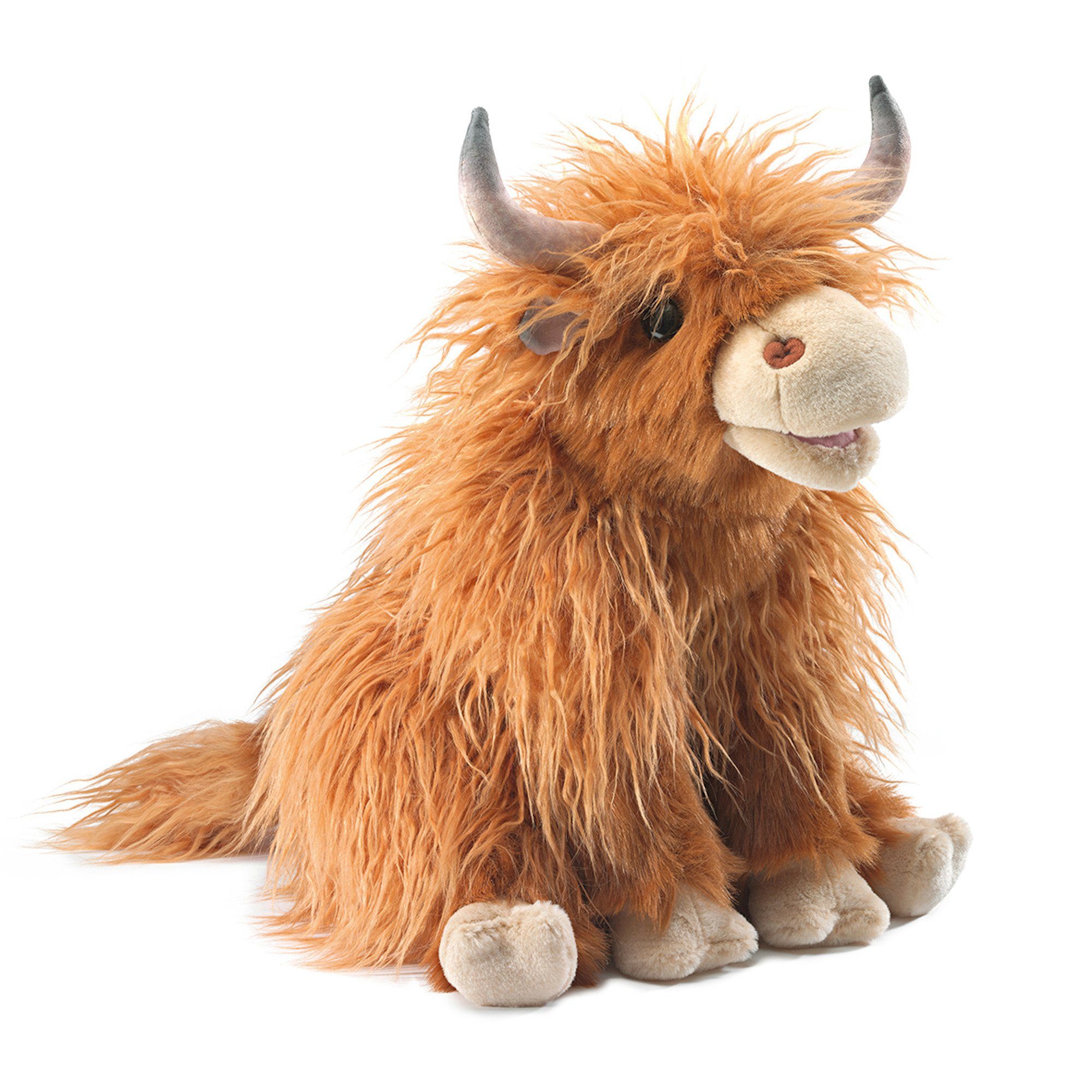 Folkmanis Панч и Джуди Handpuppe Folkmanis Handpuppe Schottisches Hochlandrind 3167 (Packung)