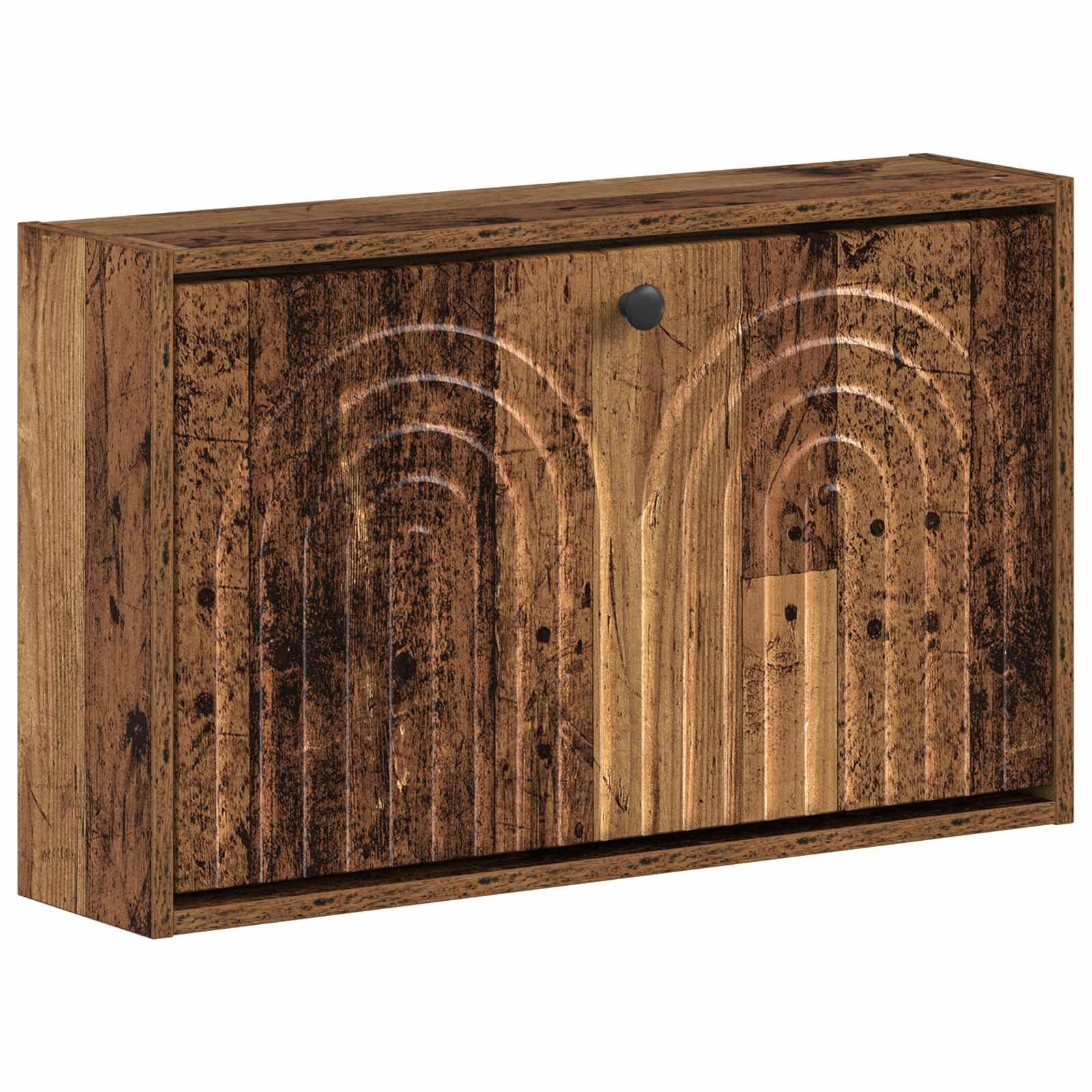 vidaXL Schuhregal Wandmontierter Schuhschrank ALKMAAR 71 x 17 x 43 cm Altholz