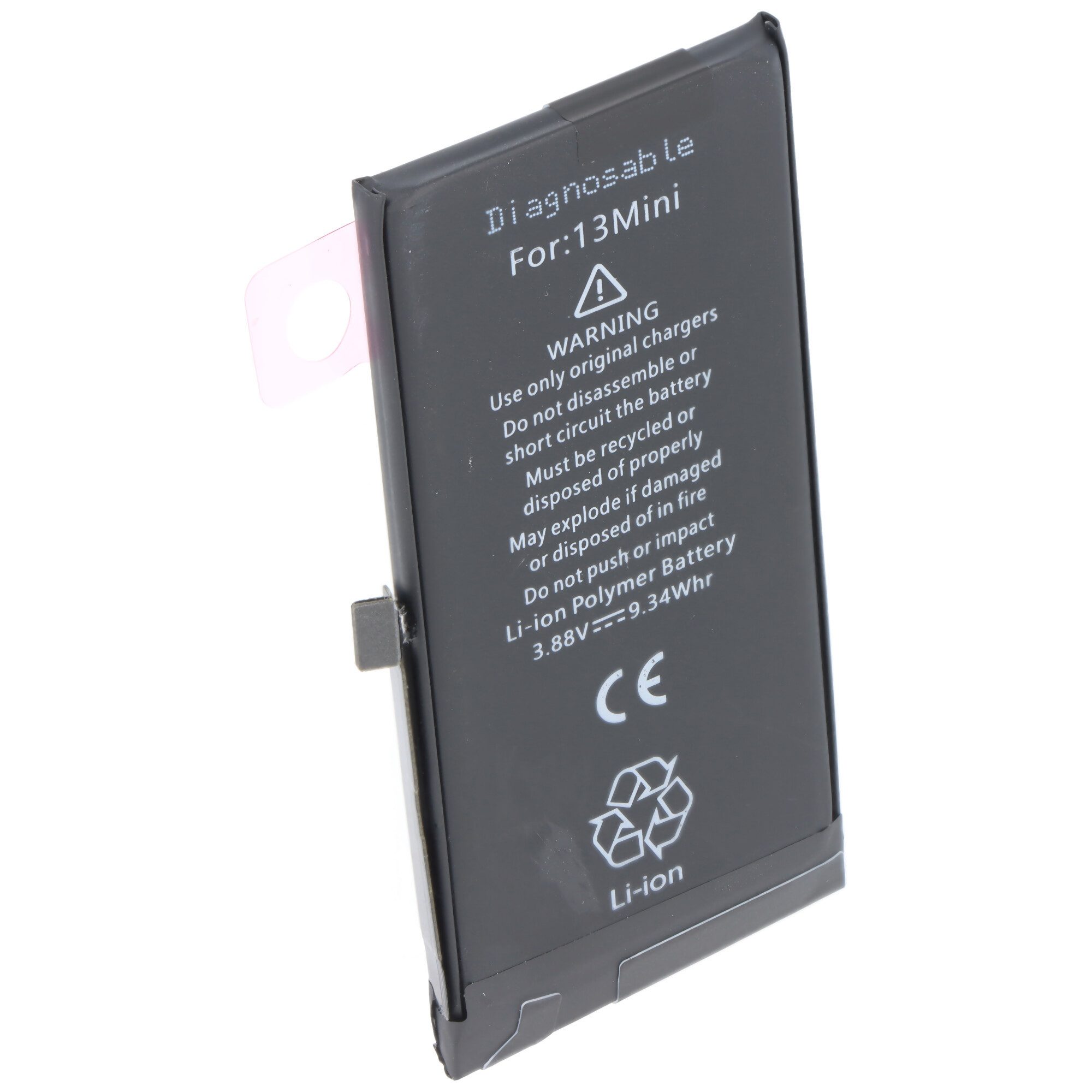 AccuCell Akku passend für Apple iPhone 13 Mini, diagnostizierbar, Li-Polymer, Akku 2406 mAh (3,9 V)