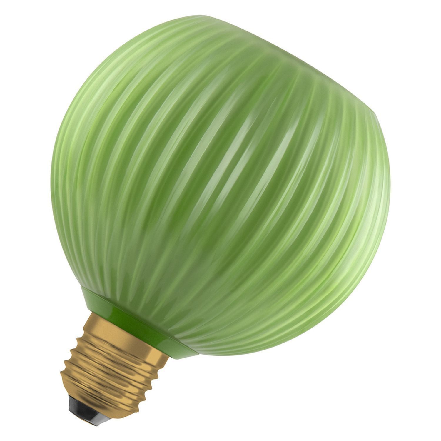 Licht-Erlebnisse LED-Leuchtmittel LAMP, E27, Warmweiß, Glas Grün E27 Ø 12.5 cm 2700 K 300 lm warmweiß Deko Lampe