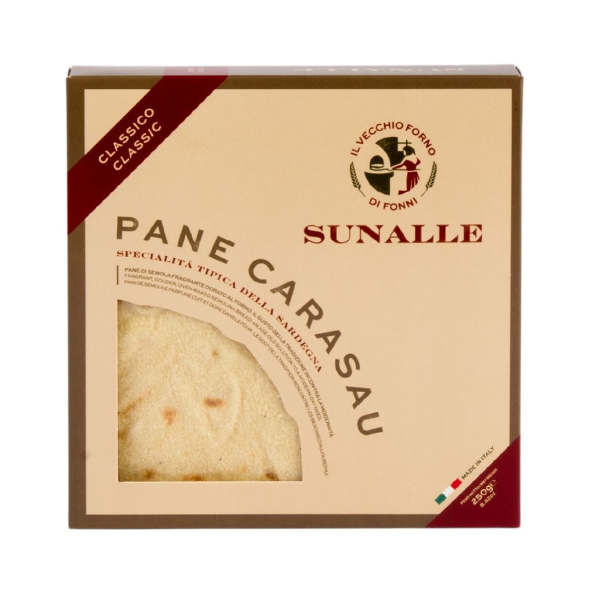 Sunalle Brot Sunalle Pane Carasau Classico traditionelles Brot aus Sardinien 250g, 250 g