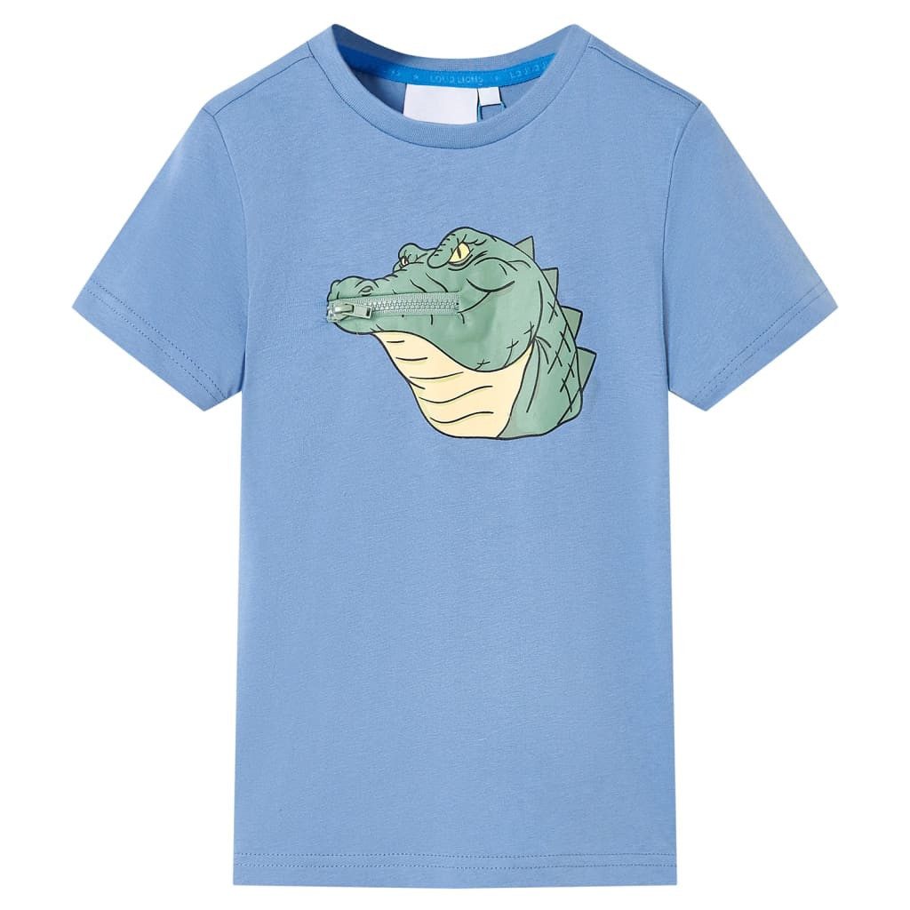 T-Shirt Kinder-T-Shirt Mittelblau 128