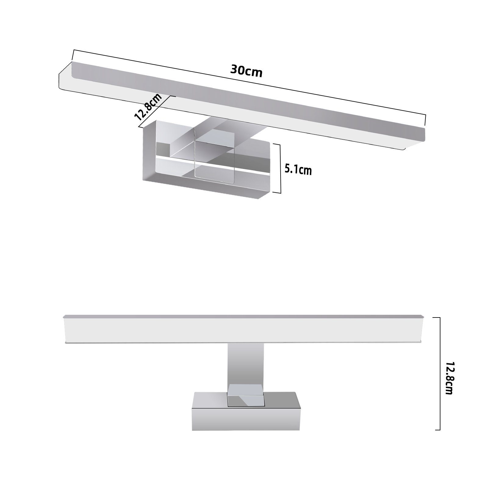 Nowoczesna lampa led nad lustro łazienkowe chrom ip44_voghion.com