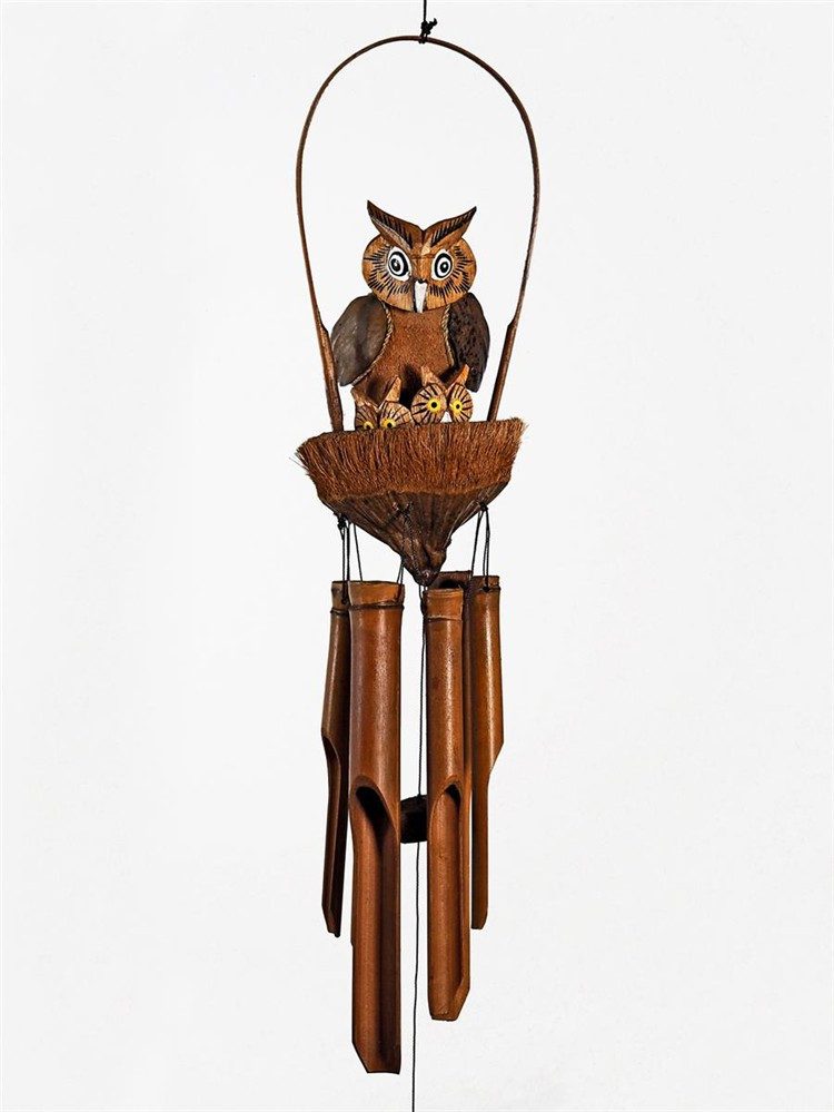 Hathi Windspiel Windspiel & Klangspiel "Eulen im Nest", ca. 60 cm lang (1 St)
