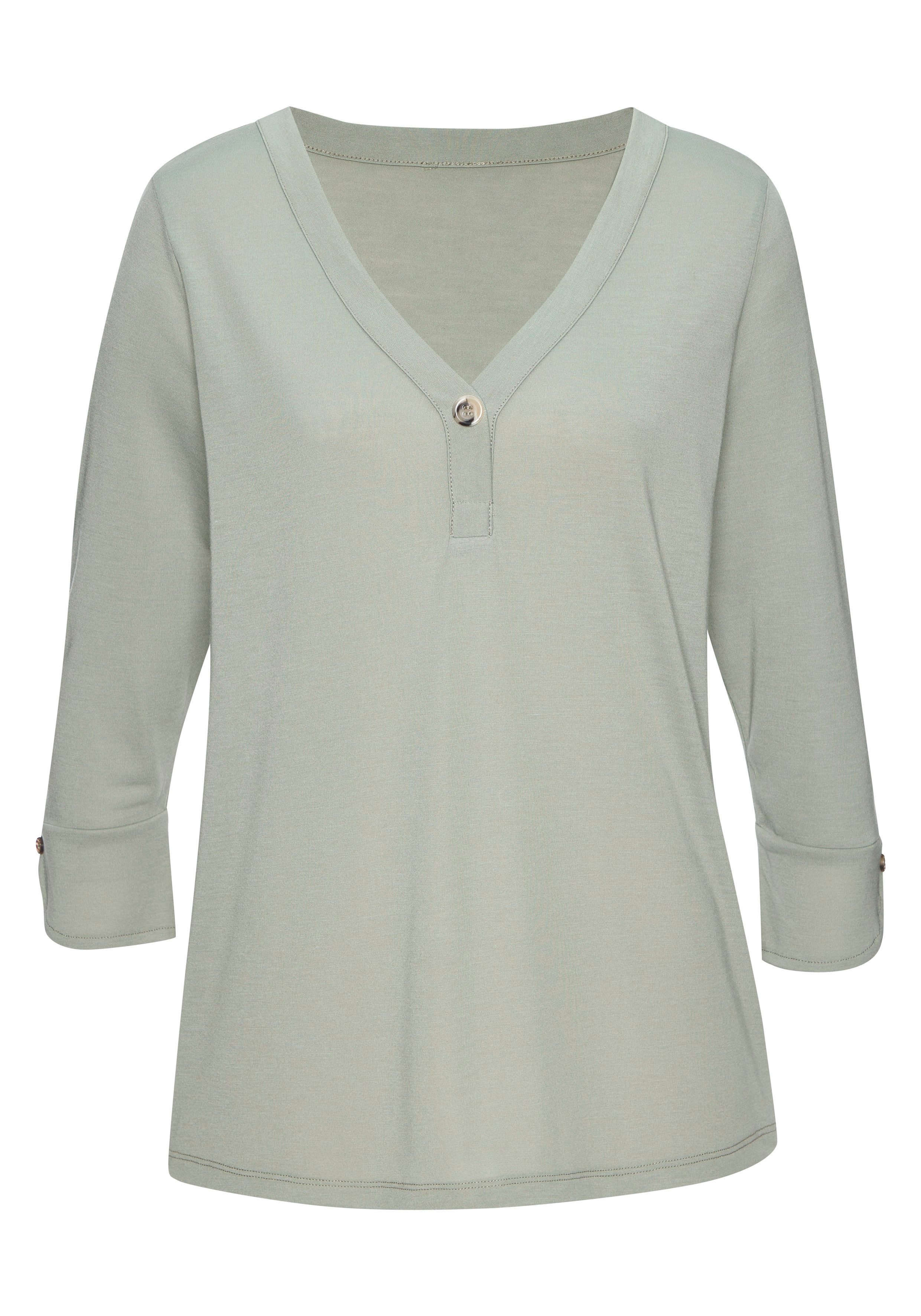 LASCANA Blusenshirt mit Knopfdetails aus weicher Qualität mit Viskose. € 29,99, (€ 29,99 pro 1 Stk).