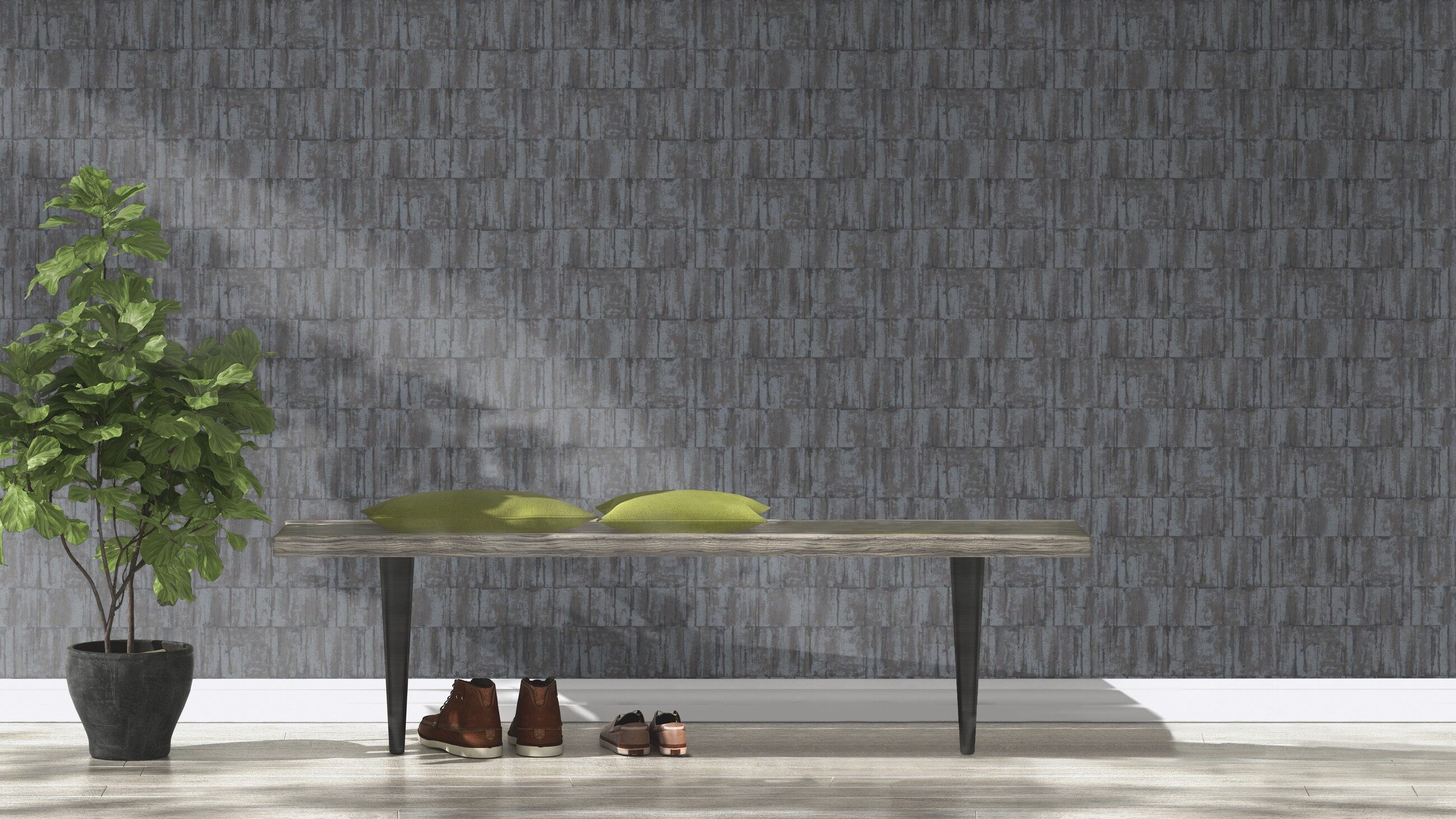 Rasch Vliestapete, strukturiert, Beton, (1 St), Putz-Optik