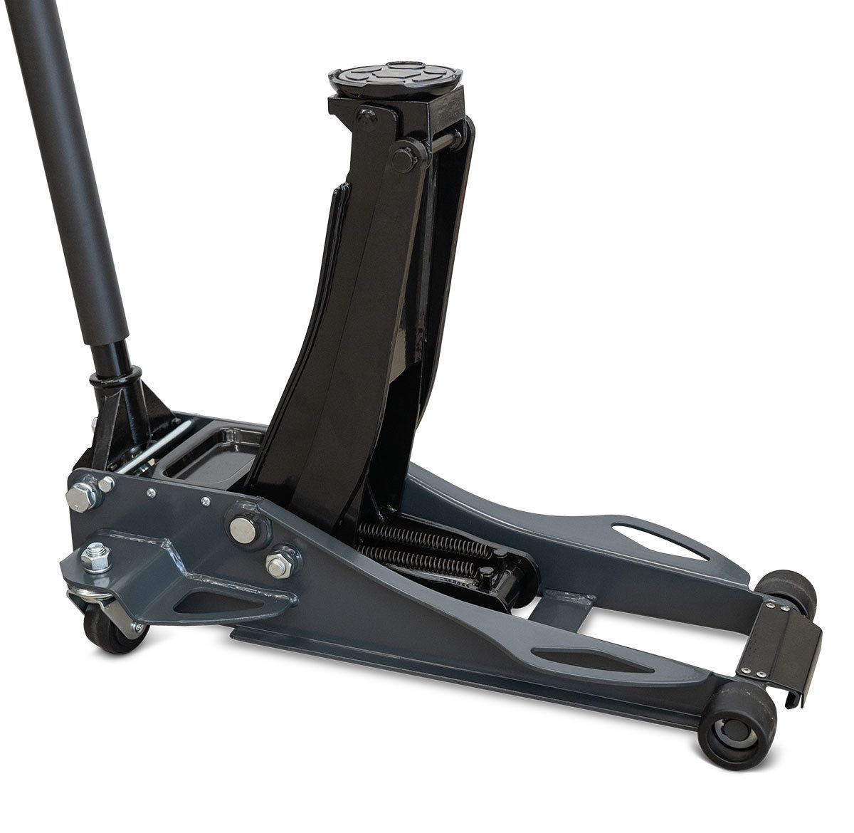 Weber GmbH Rangierwagenheber hydraulisch 3000 kg Tragkraft Höhe min. 8,5cm extra flach, max. Hubhöhe: 52 cm, stufenlos regulierbare Absenkung, mit Schraubenablagefach, für SUV