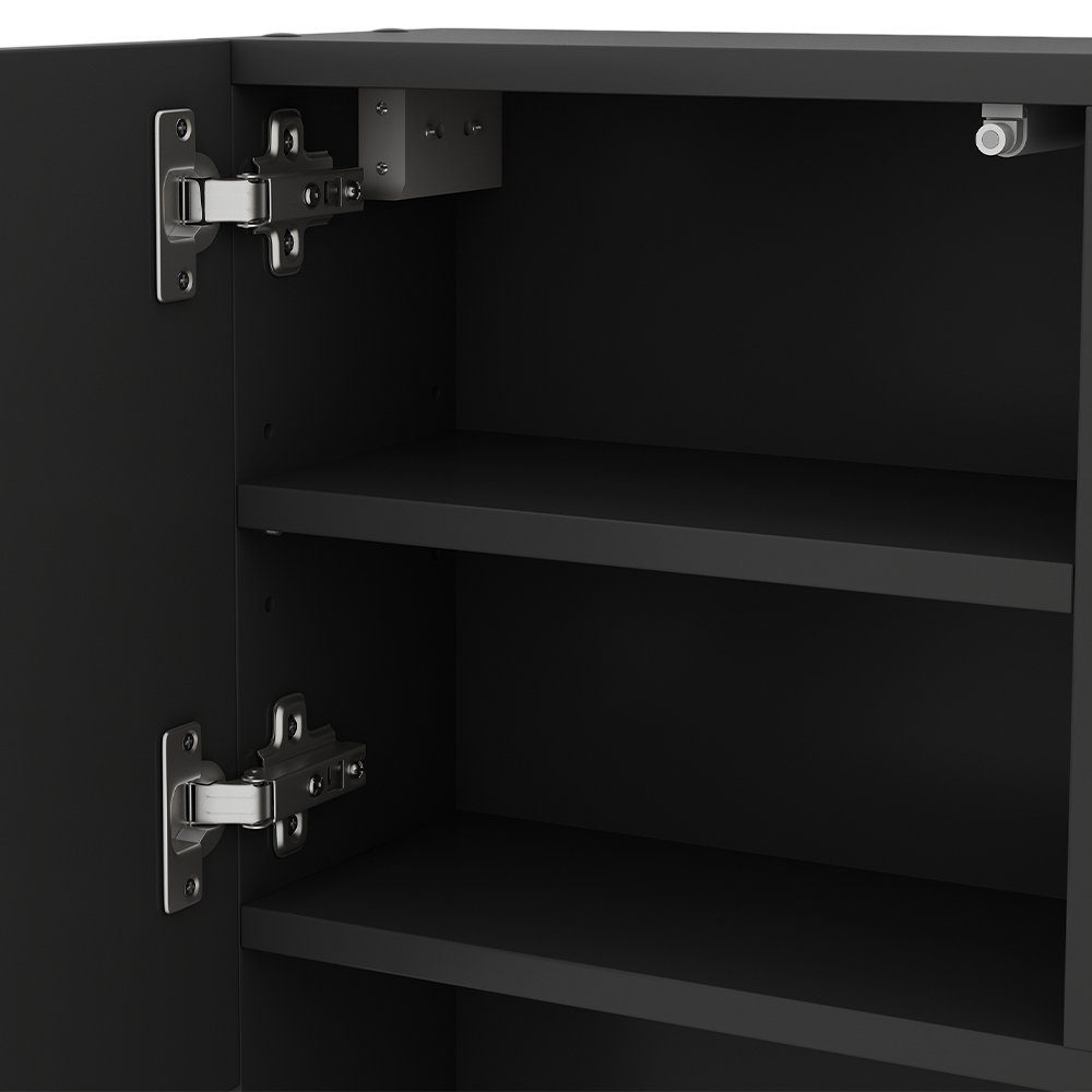 Vicco Badezimmerspiegelschrank schwarz-weiß schwarz EDGE Schwarz/Weiß Badmöbel |