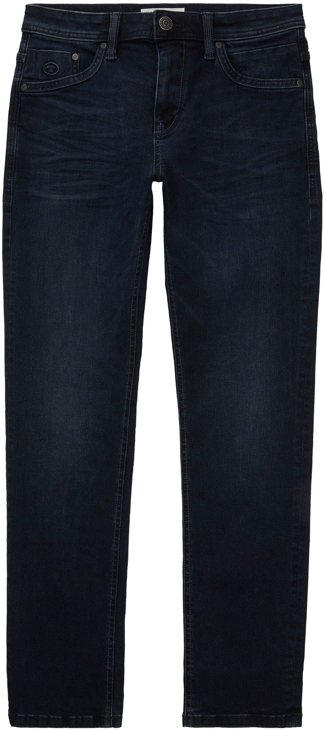 TOM TAILOR blue black mit Logostickerei Slim-fit-Jeans