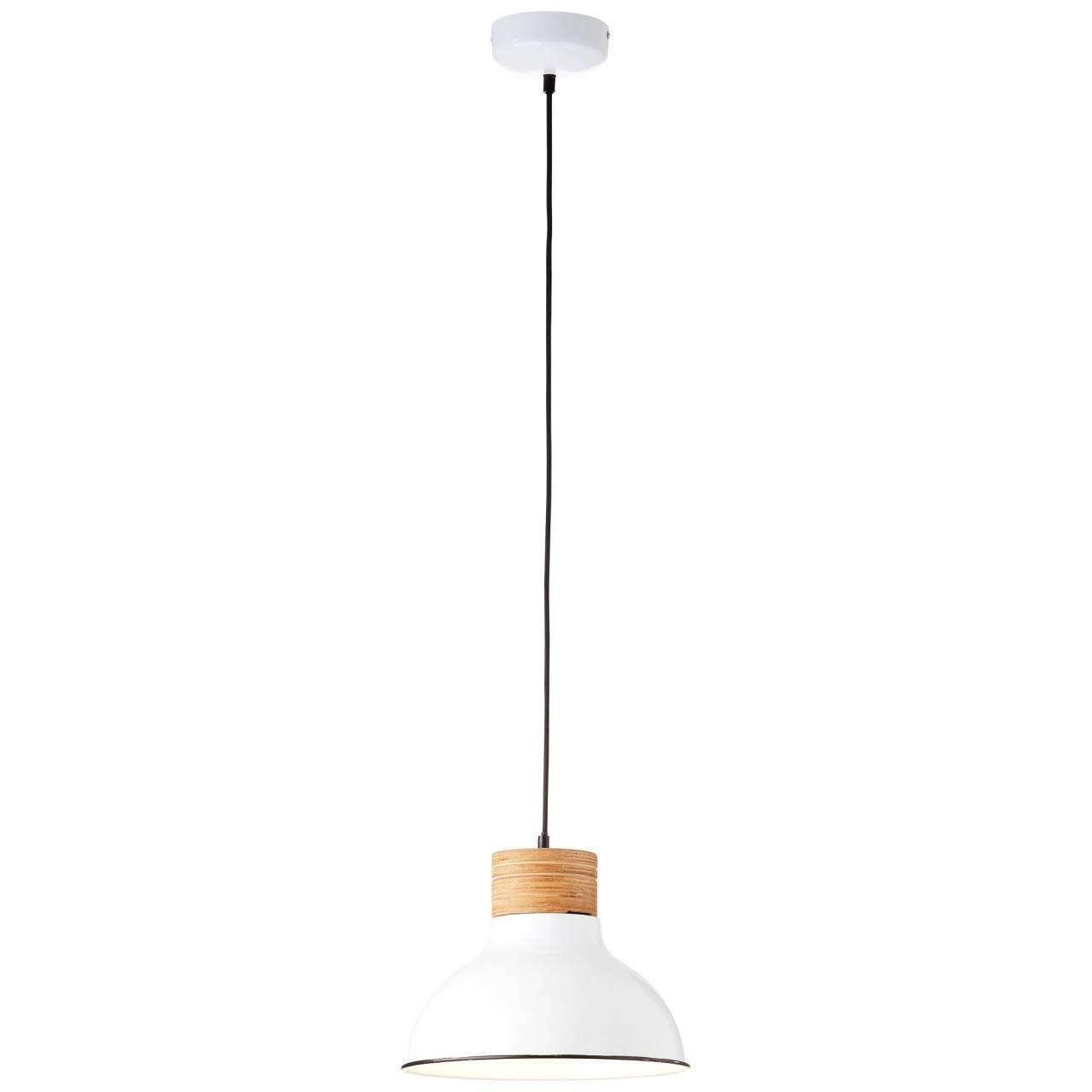 Brilliant Pendelleuchte Pullet, Lampe Pullet E27, gee weiß/holz 30cm hell Pendelleuchte 1x A60, 40W