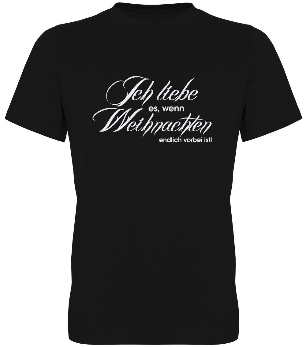 G-graphics T-Shirt Ich liebe es, wenn Weihnachten vorbei ist Herren T-Shirt mit trendigem Frontprint mit Weihnachtsmotiv