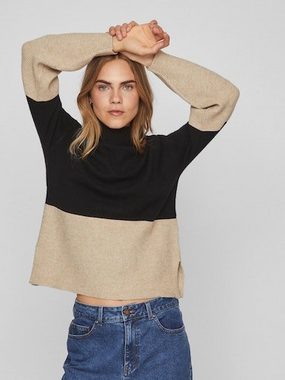 Vila Rollkragenpullover VIRIL BLOCKING ROLL-NK L/S KNIT TOP-NOOS in Colorblock Optik