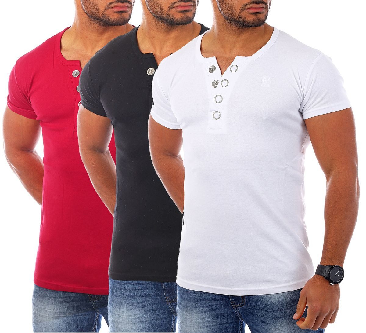 Young & Rich T-Shirt Herren basic günstig online kaufen