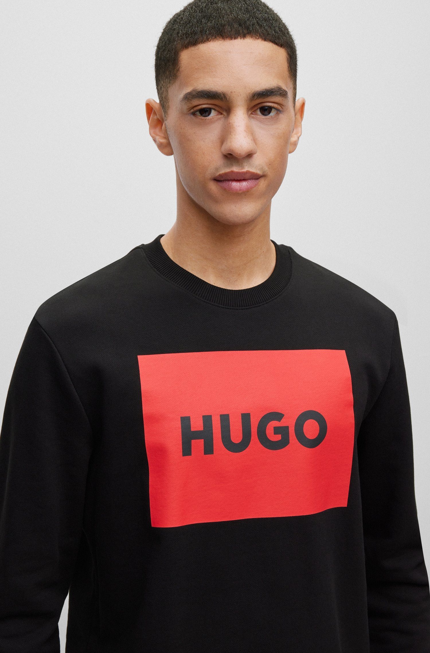 HUGO Sweatshirt (001) Duragol (1-tlg) Schwarz