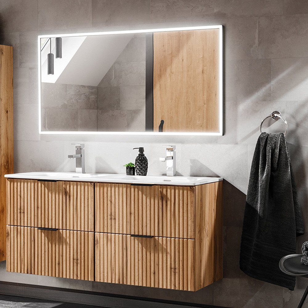 Lomadox Badmöbel-Set ADELAIDE-56, (Spar-Set, 2-St), mit 121cm Waschtisch Wo günstig online kaufen