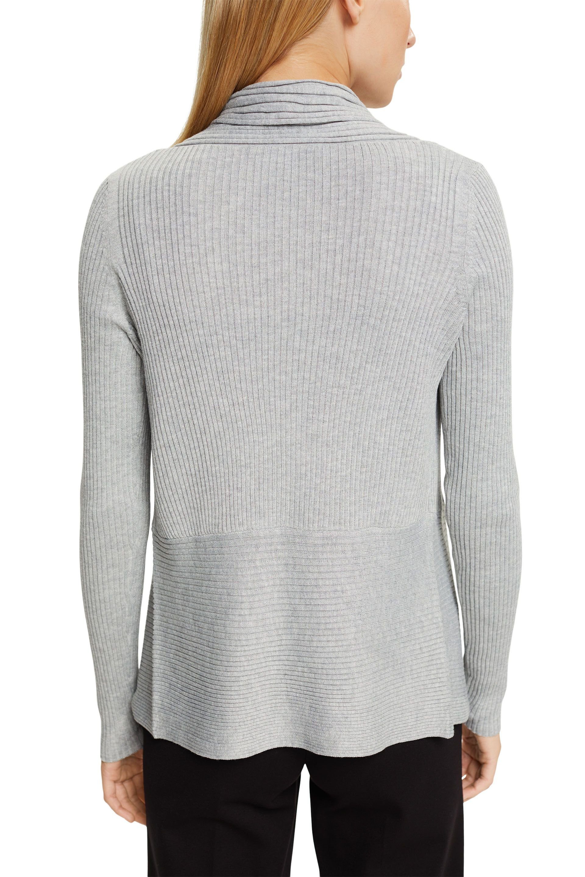 Esprit Cardigan gerippter light Cardigan grey 5