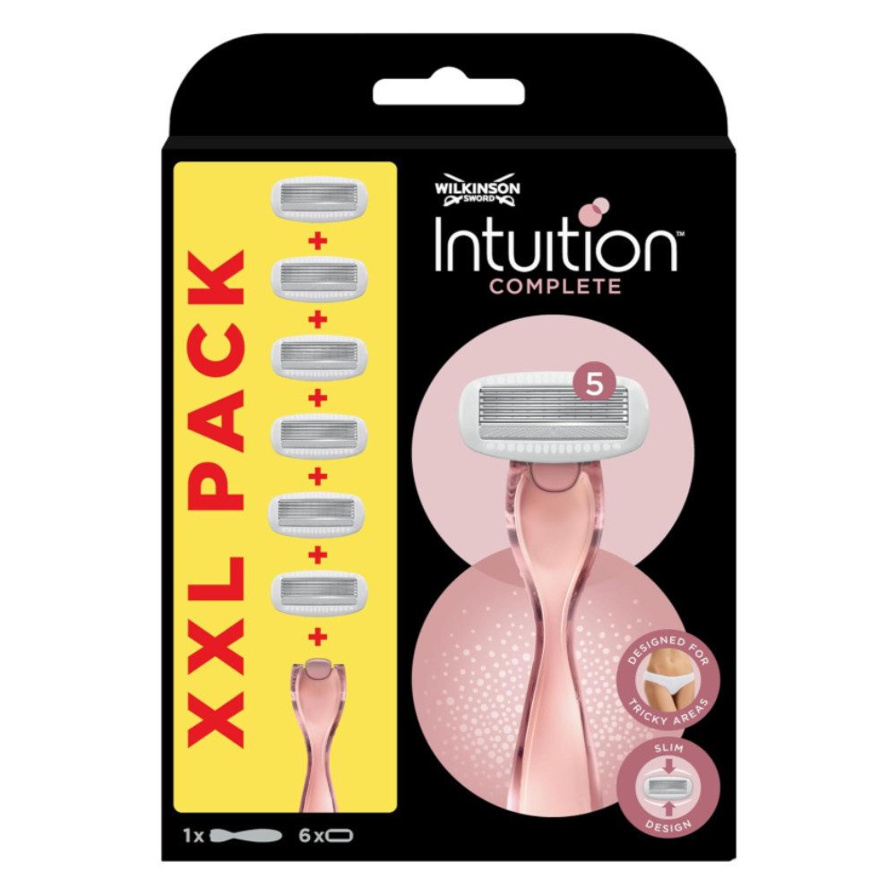 Wilkinson Rasierklingen Nassrasierer Sword Intuition Complete + 6 Stück Rasierklingen XXL, 7-tlg.
