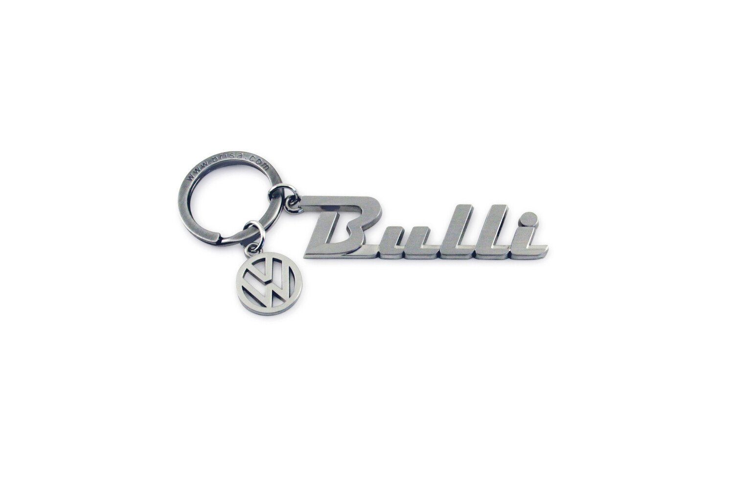 by VW aus im VW Volkswagen Schlüsselring BRISA Collection T1 Metall Bulli gebürsteten Schlüsselanhänger Design,