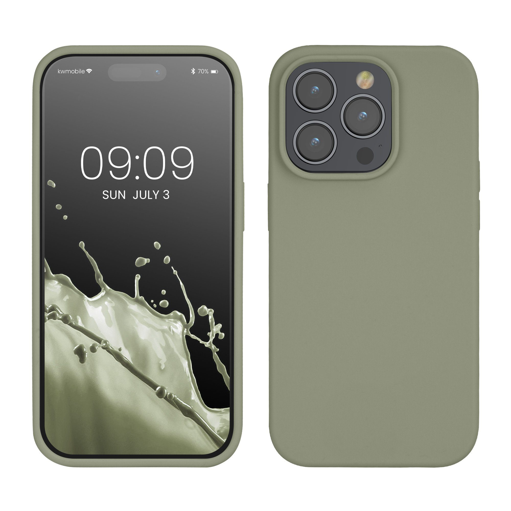 kwmobile Handyhülle Hülle für Apple iPhone 14 Pro, Hülle Silikon gummiert - Handyhülle - Handy Case Cover