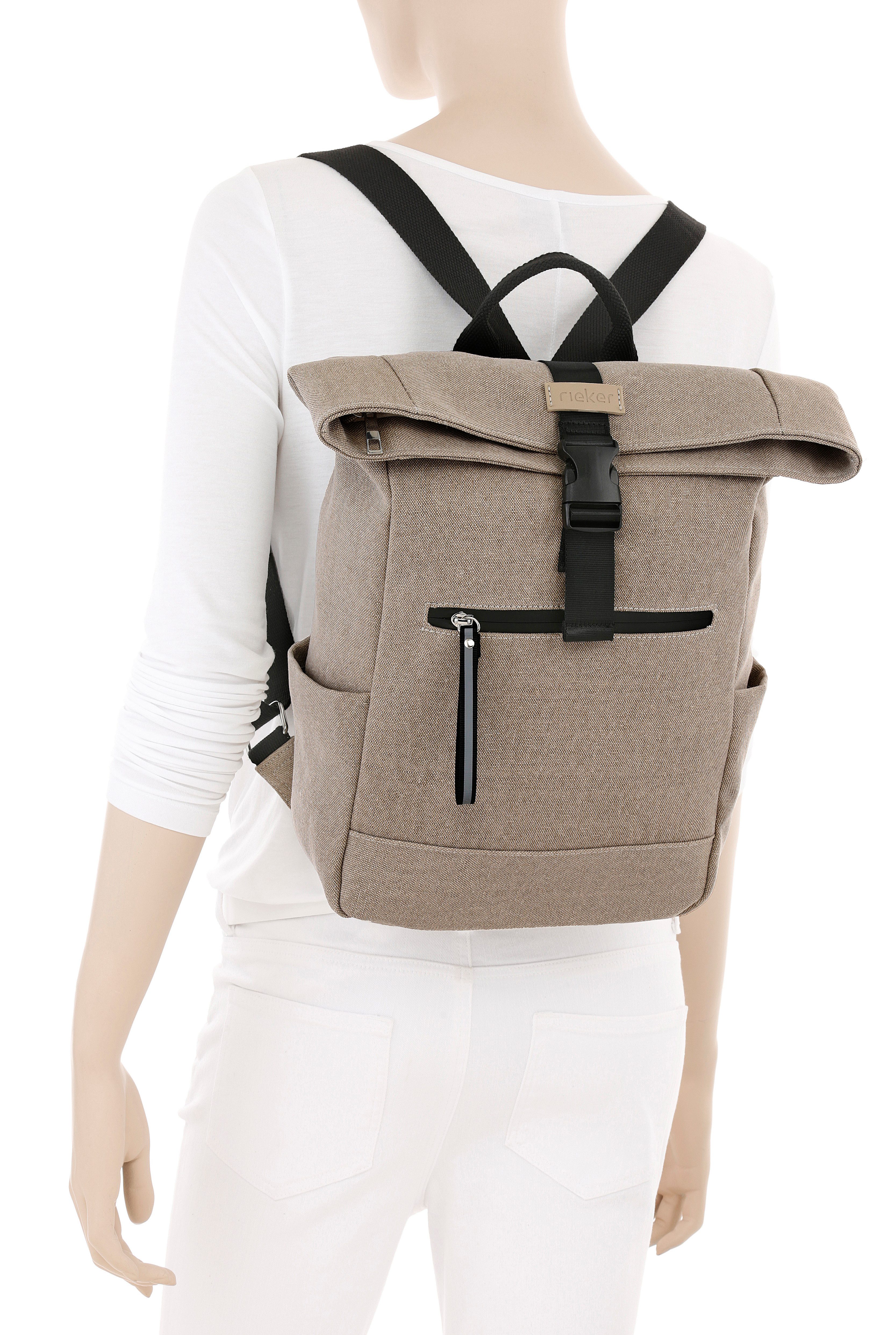 Rieker Cityrucksack Leinen, Freizeitrucksack mit viel Stauraum günstig online kaufen