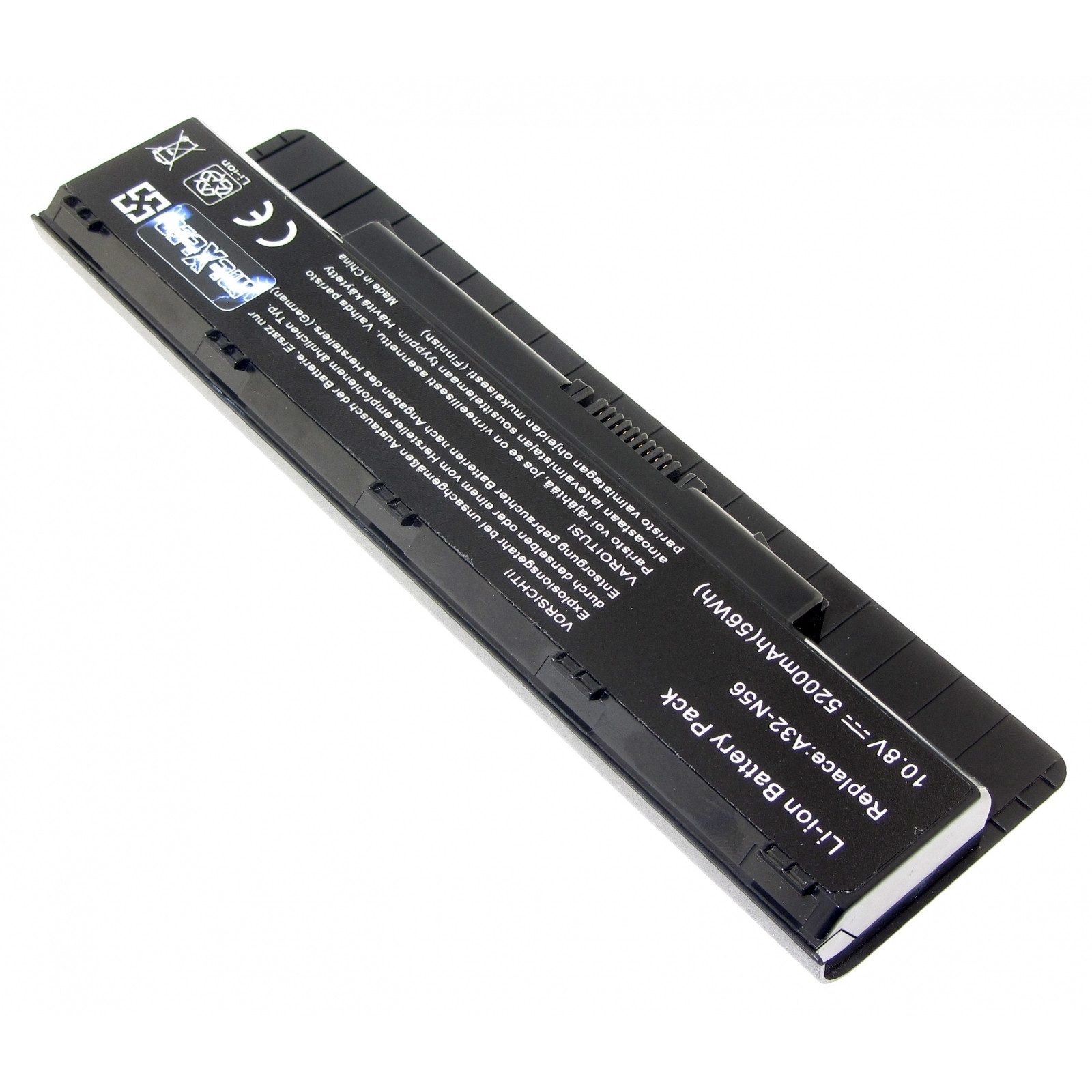 Lithium-Ionen 4400mAh 6 (LiIon) für 48 MTXtec ASUS Zellen, Akku 10.8V, Wh, LiIon, Laptop-Akku, N76V