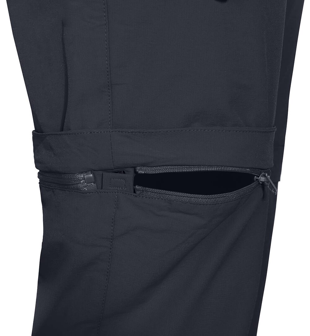 Bergson Outdoorhose VIDAA COMFORT Zipp Off (slim) Damen Wanderhose, leicht strapazierfähig, Langgrößen, Nacht blau