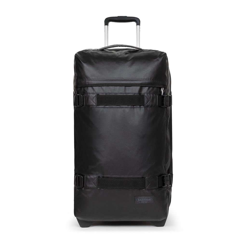 Eastpak Trolley TRANSIT'R M mit Teleskopgriff, WHEELED LUGGAGE, Schwarz Black, Tarp Rollensystem