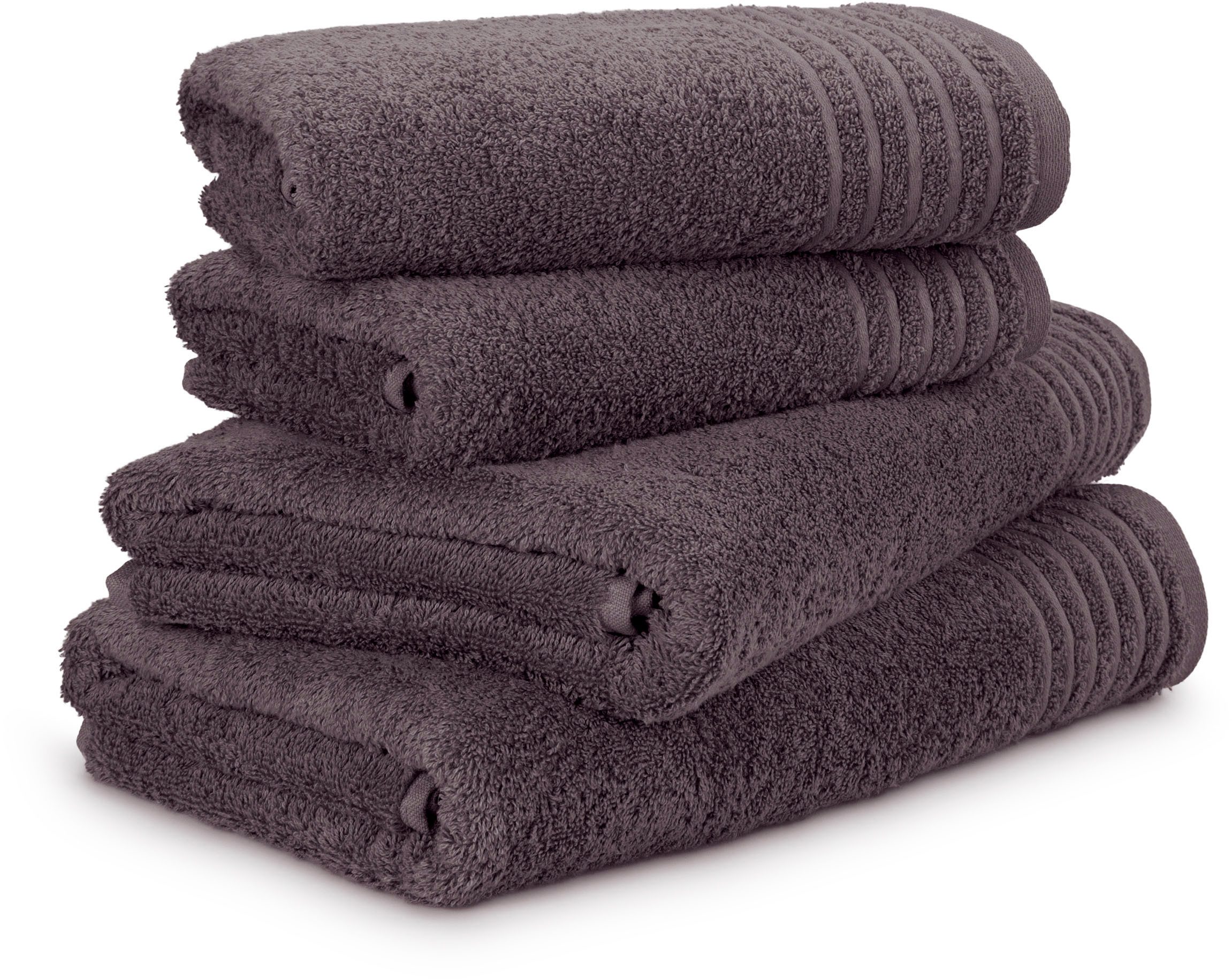 Möve Handtuch Set New Classic, Walkfrottier (4-St), 2x Hand- und 2x Duschtücher, 100% bester Baumwolle (480 g/m)