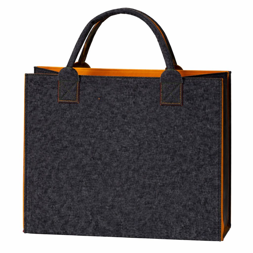XiRRiX Shopper Handliche Einkaufstasche Filztasche in drei schönen Farben (Freizeittasche aus Filz 2 farbig, H/B/T 28x35x18,5 cm), Einkaufshopper, Tragetasche