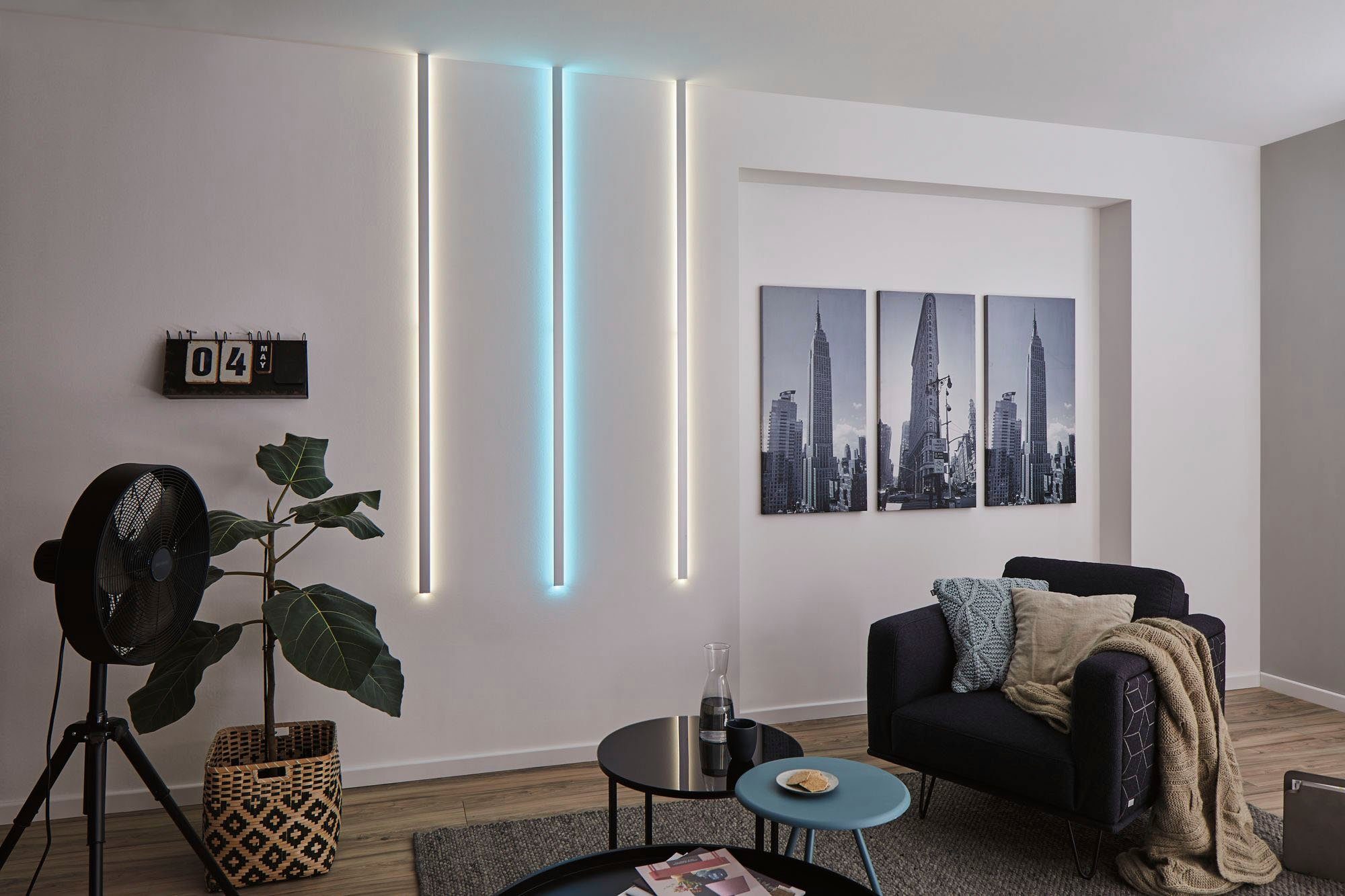 eloxiert, eloxiert, LED-Streifen Aluminium Duo 1m Profil Paulmann Aluminium Alu Alu