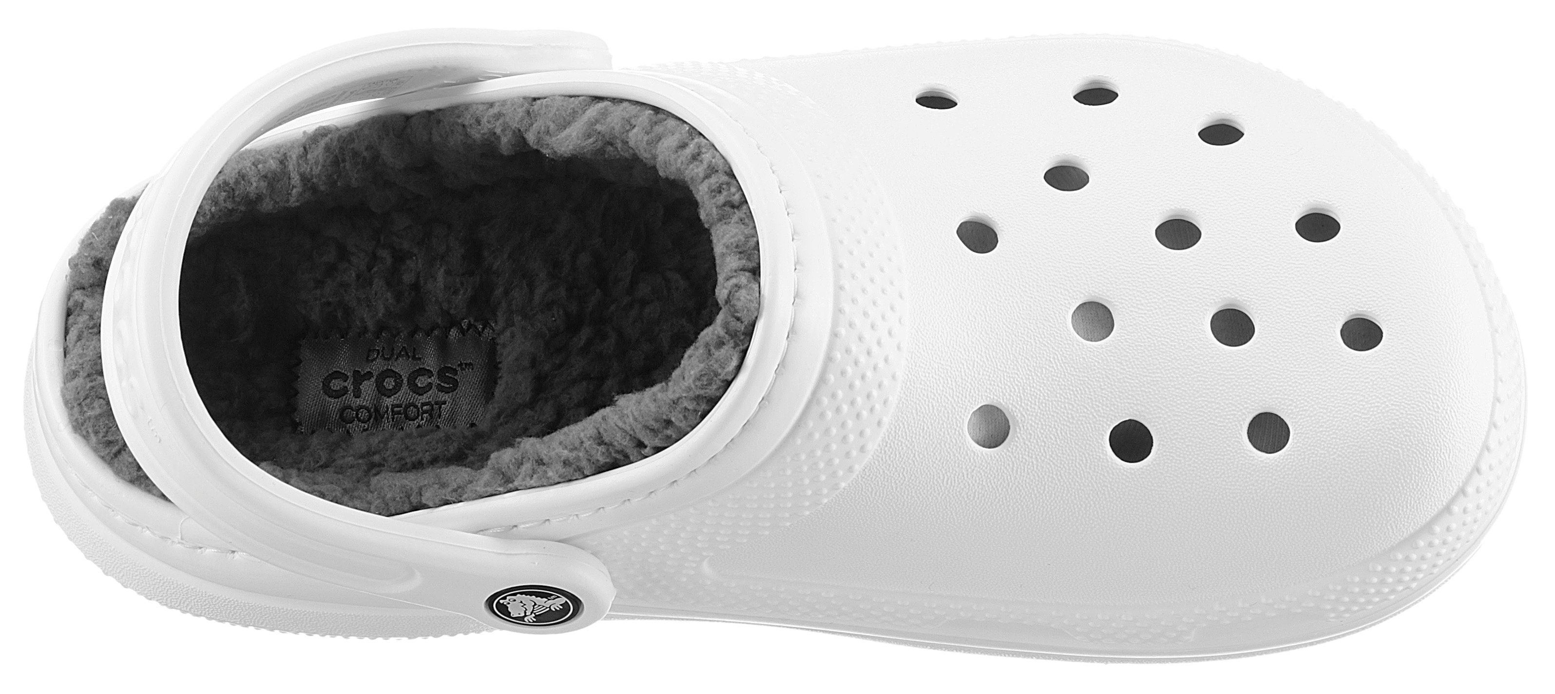 Crocs Classic Lined Clog Hausschuh Gartenclog, Schlappen, Clog, mit kuscheligem Fellimitat