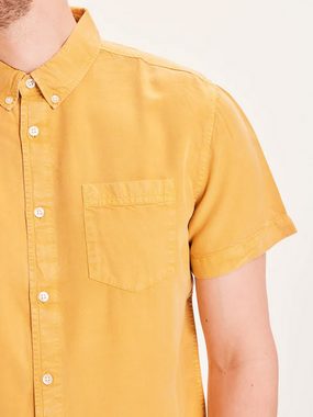 KnowledgeCotton Apparel Kurzarmhemd LARCH Tencel garment dyed SS custom fit shirt