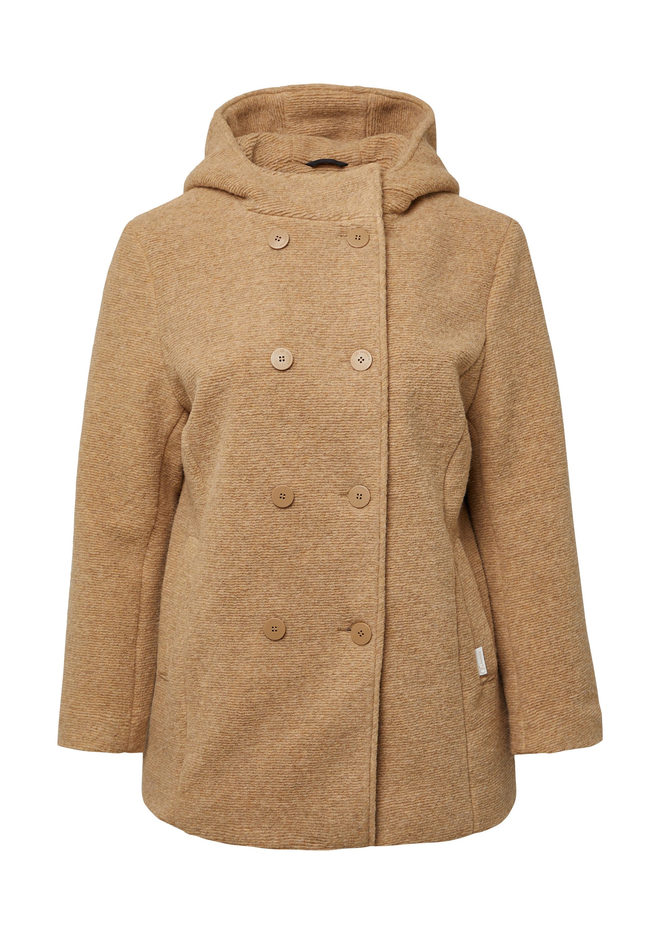 QS Funktionsjacke Outdoor-Jacke Kurzmantel in Wolloptik günstig online kaufen