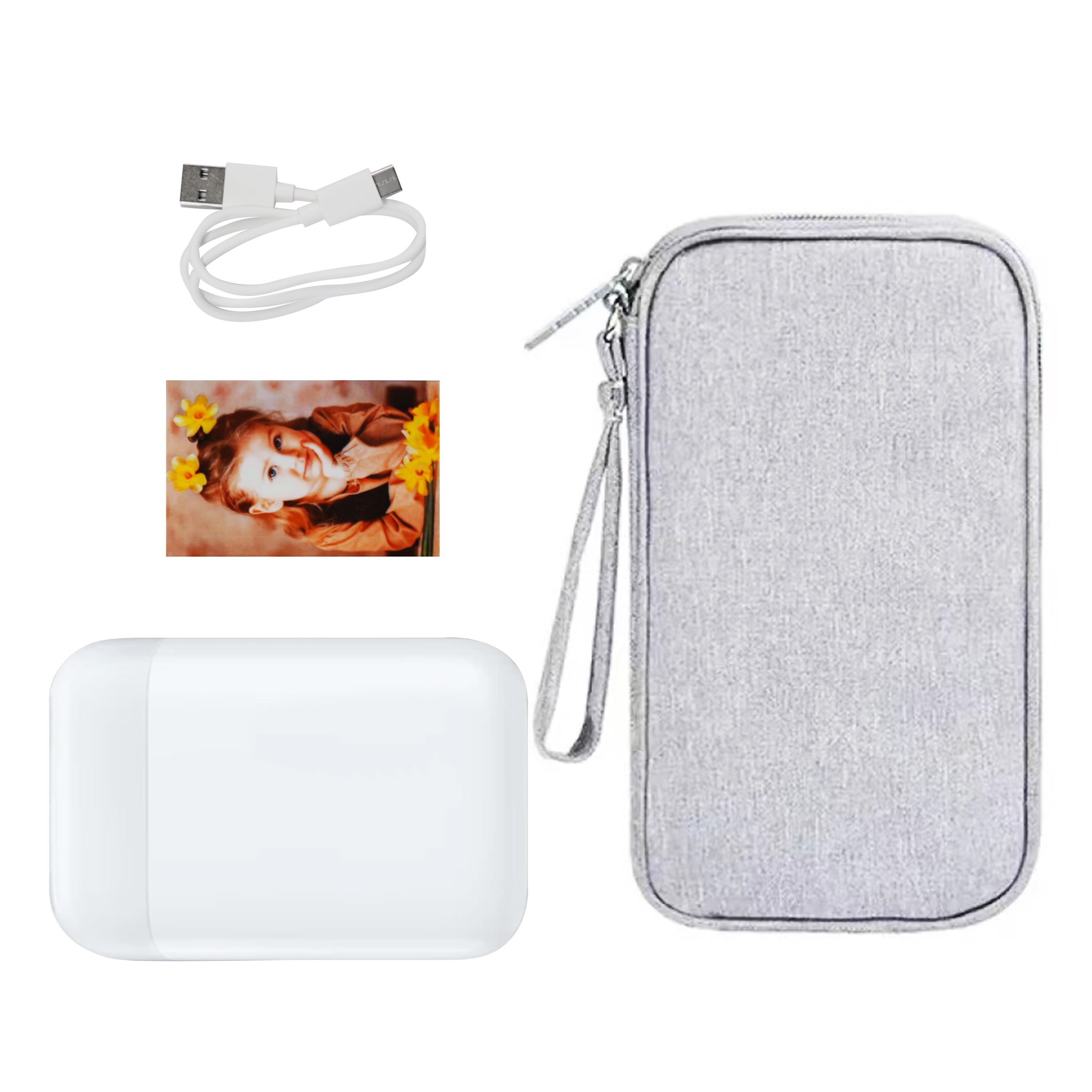 kamo Tragetasche Hard Case für Zubehöraufbewahrung, kompakt, Grau (1-tlg), Aufbewahrungstasche Festplattentasche Taschenorganizer
