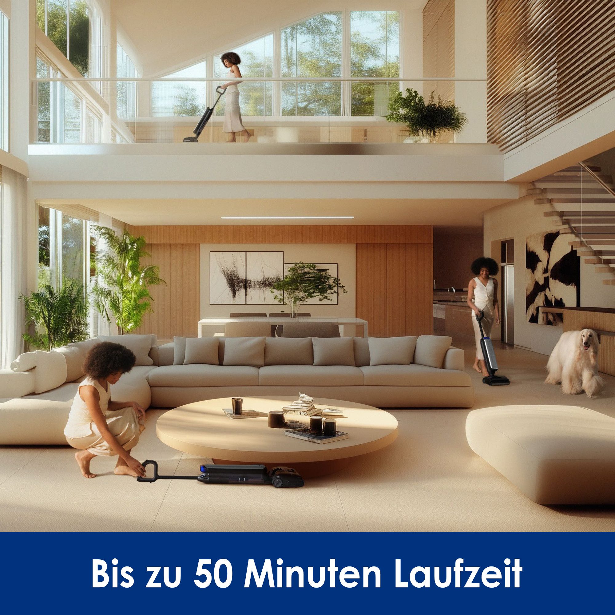 Tineco Nass-Trocken-Sauger Floor One S9 Artist Premium, 180° Grad Neigungswinkel, Selbstantrieb, 230 W, beutellos, 50 Min Akku, Automatische Anpassung der Saugleistung, Selbstreinigung