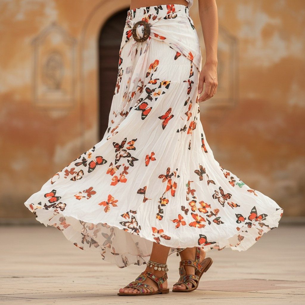 Guru-Shop Minirock Boho Sommerrock, Maxirock Hippie chic,.. alternative Bek günstig online kaufen