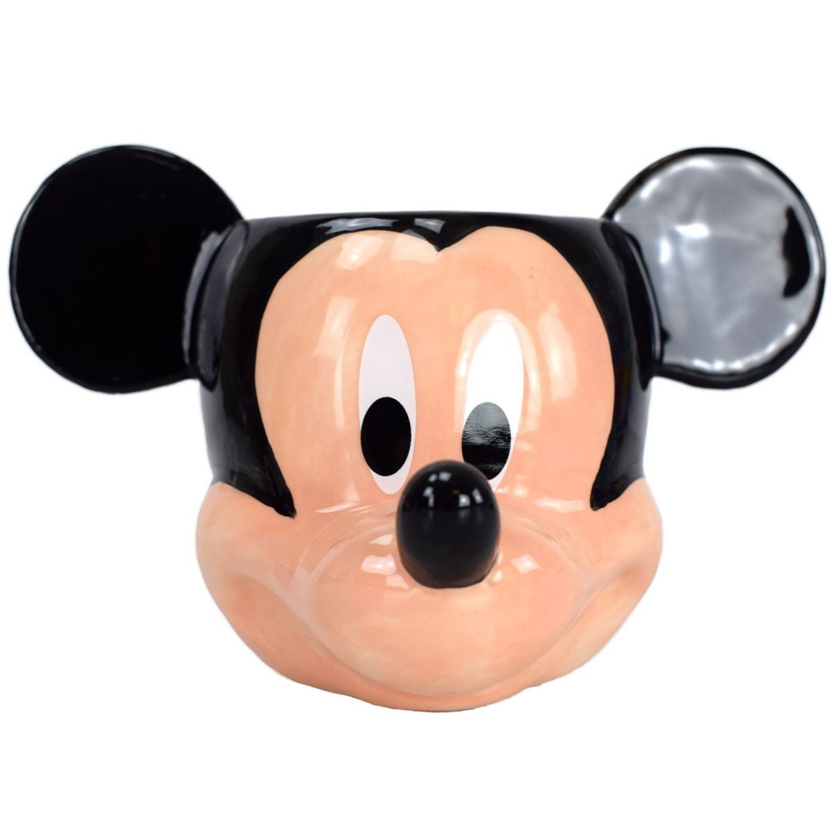 Stor Tasse Motivtasse Keramiktasse Kopf Mickey Mouse Minnie Mouse, 1-tlg., Keramik, Geschenkbox