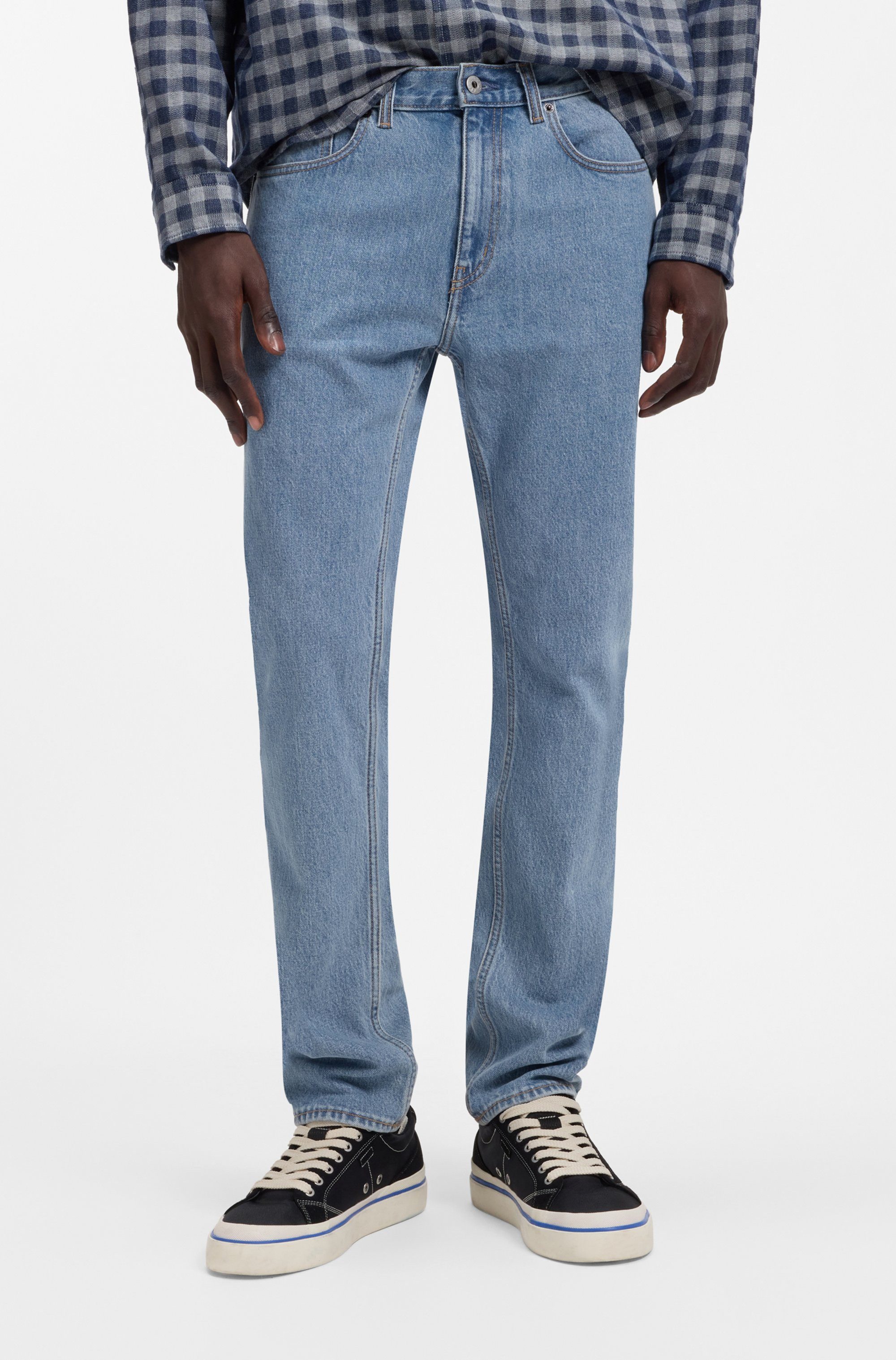 HUGO Blue Slim-fit-Jeans Ash mit Stone-washed- Finish günstig online kaufen
