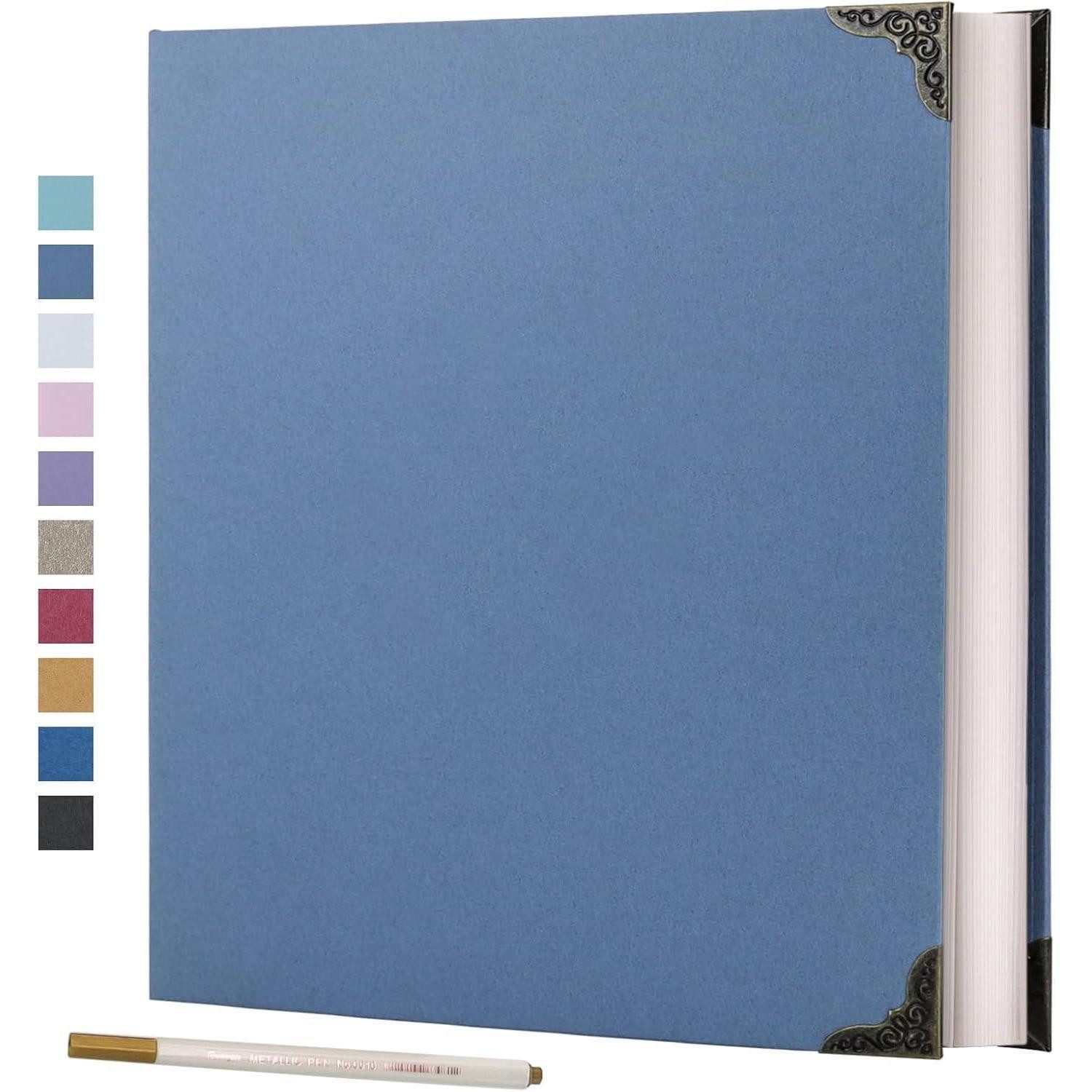LuxusKollektion Fotoalbum Fotoalbum Selbstklebend Hardcover 30x30CM 40Seiten Himmelblau