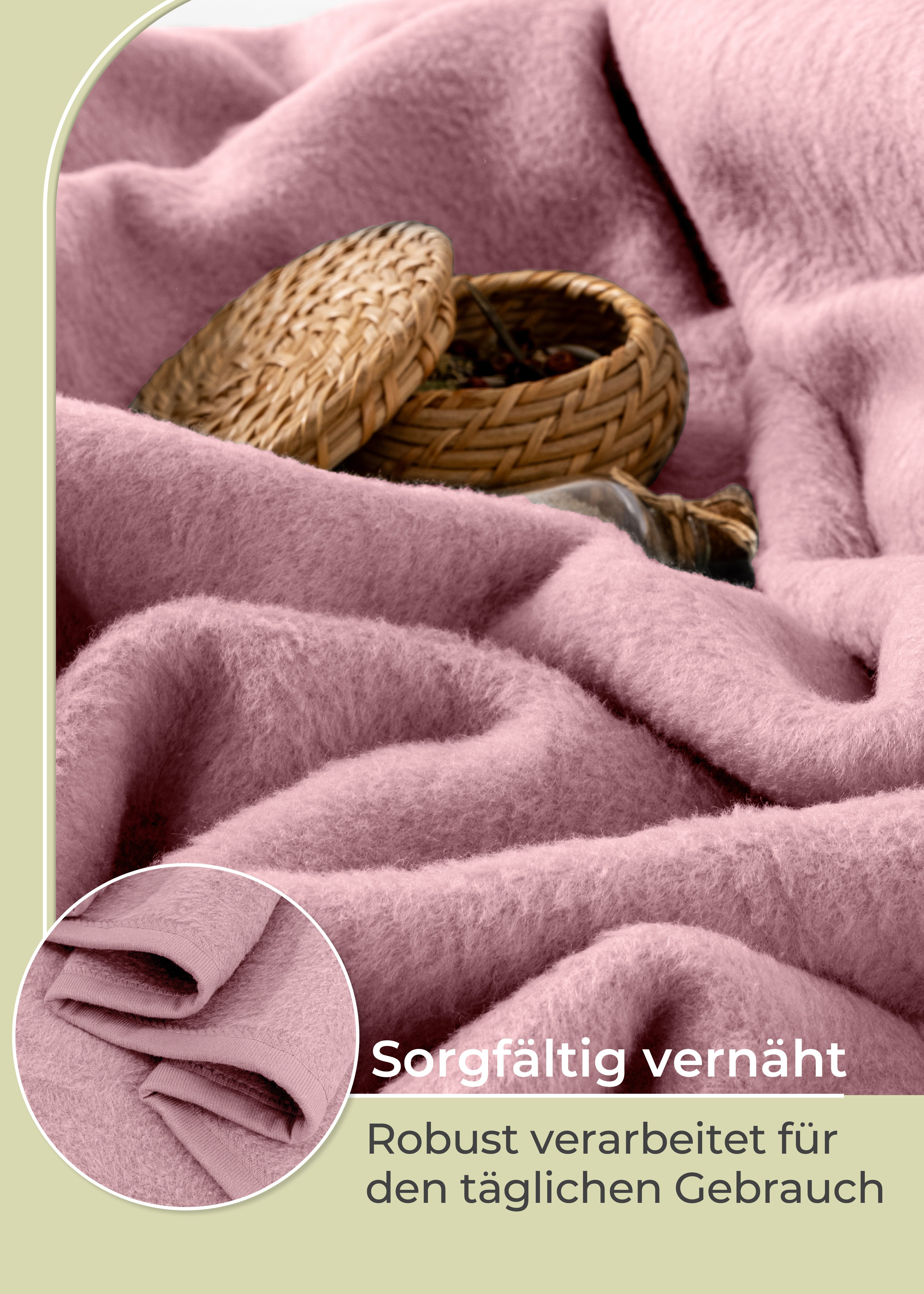 Wohndecke Wohndecke aus Baumwolle - Kuscheldecke, Baumwolldecke -, Laynenburg, Decke als Sofa-decke, Couchdecke, Wolldecke aus Baumwollmix – Bild 5 von 5