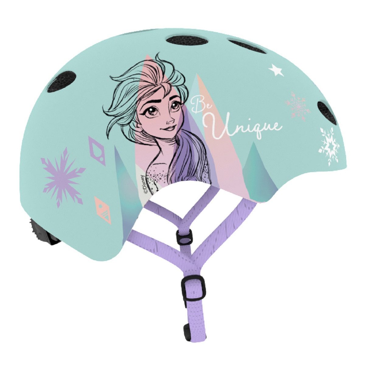 Disney Frozen Kinderfahrradhelm Leichter Helm für Radfahren, Skaten und Scootern (52-56 cm)