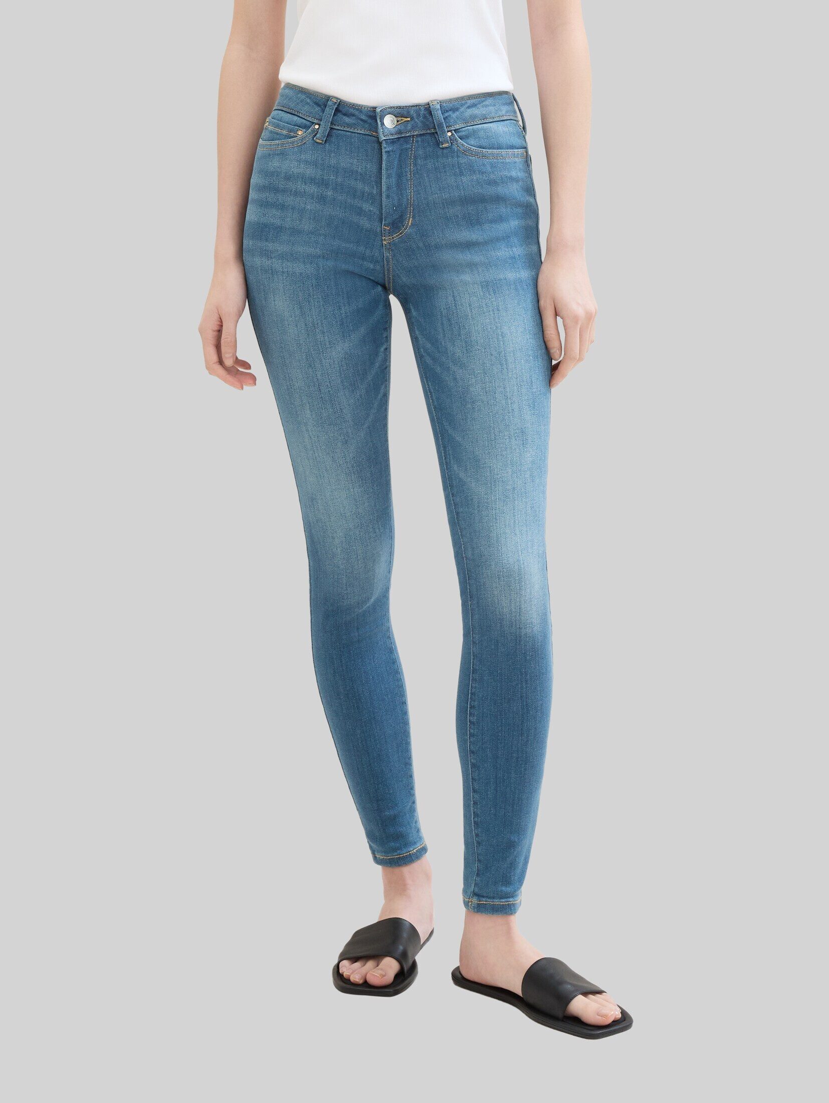 TOM TAILOR Denim Skinny-fit-Jeans Jeanshosen TTNELA EXTRA SKINNY Jeans mit Superstretch