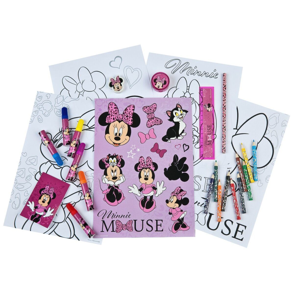Disney Kreativset Disney Minnie Mouse Schreibwaren-Set Kreativspaß 35 Teile